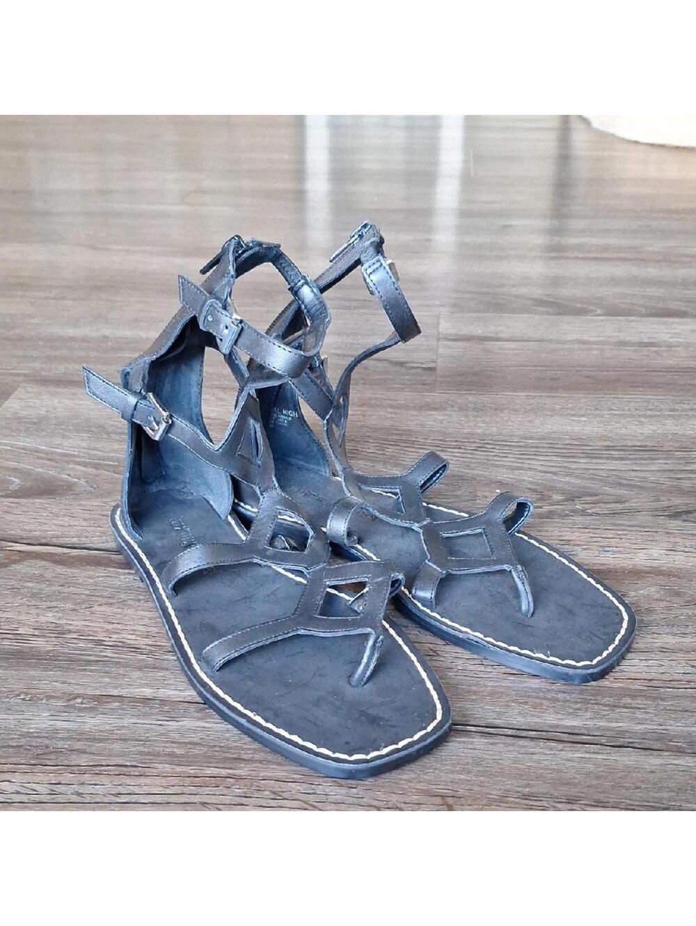 Luxury Rebel Kendall High Black Gladiator Size 7